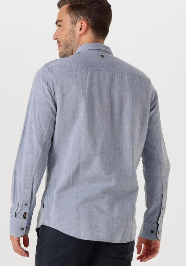 PME LEGEND Heren Overhemden Long Sleeve Shirt Ctn linen Lichtblauw