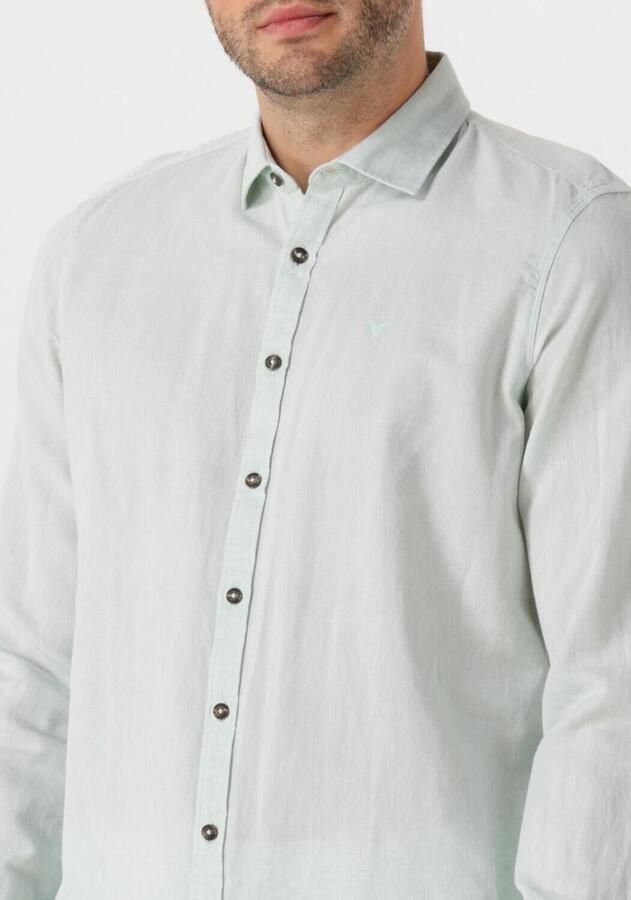 PME LEGEND Heren Overhemden Long Sleeve Shirt Ctn linen Mint - Foto 2
