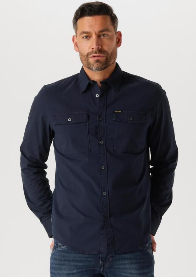 PME LEGEND Heren Overhemden Long Sleeve Shirt Light Gd Poplin Stretch Blauw - Foto 4