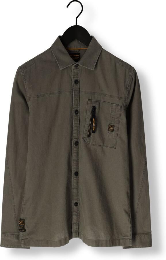 PME LEGEND Heren Overhemden Long Sleeve Shirt Mattweave Groen - Foto 2