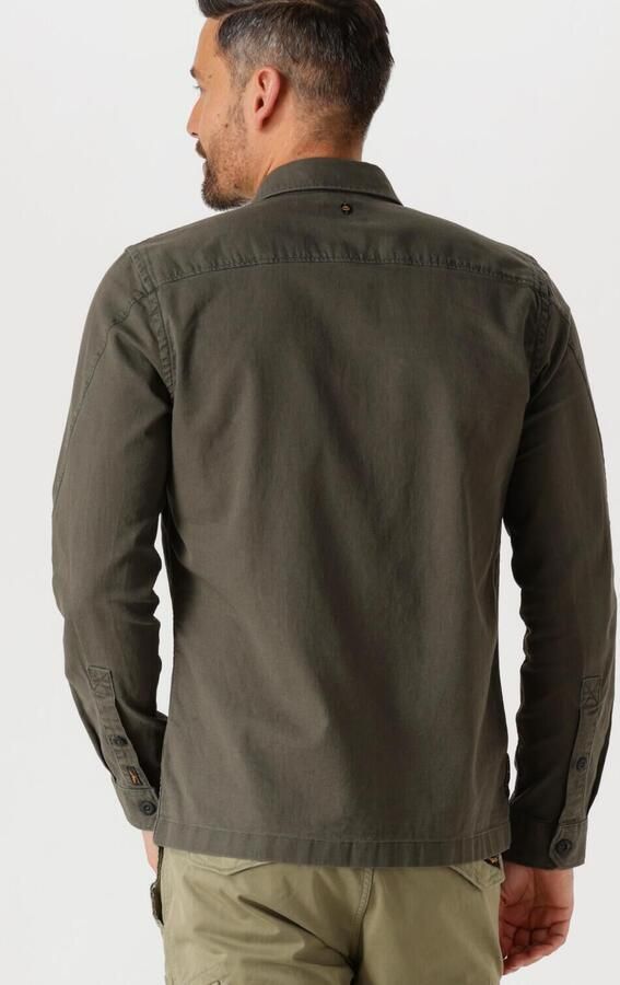 PME LEGEND Heren Overhemden Long Sleeve Shirt Mattweave Groen - Foto 3