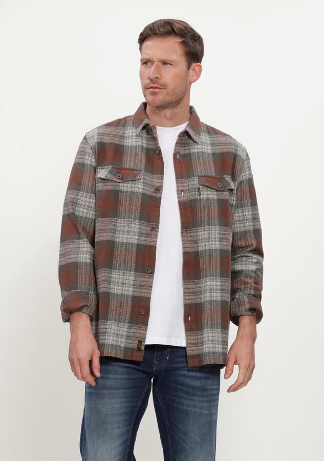 PME LEGEND Heren Overhemden Long Sleeve Shirt Shadow Bruin