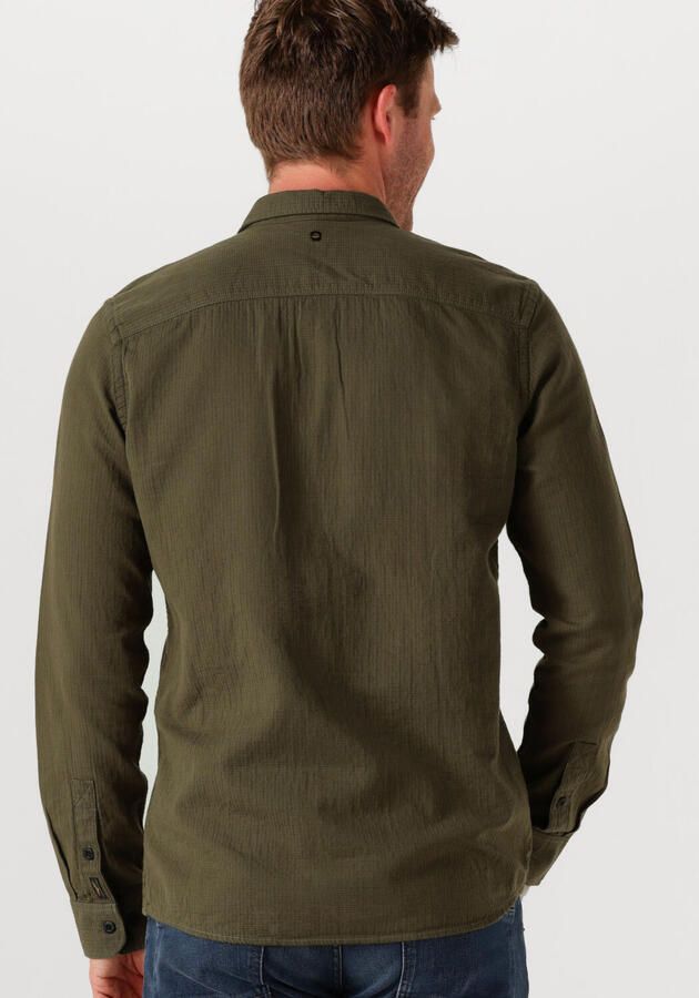 PME LEGEND Heren Overhemden Quilt Poplin Casual 2 Khaki