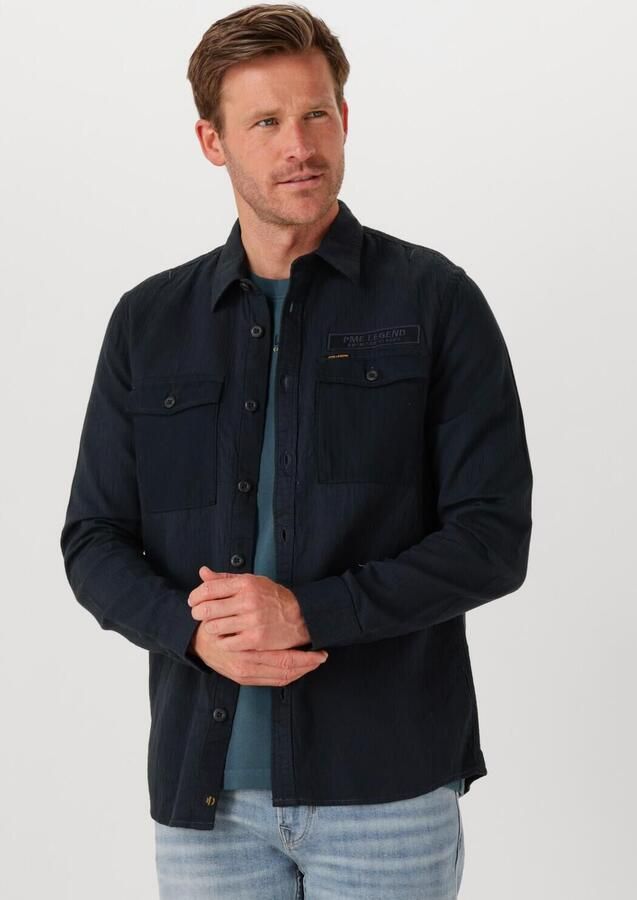 PME LEGEND Heren Overhemden Quilt Poplin Casual 2 Zwart - Foto 4