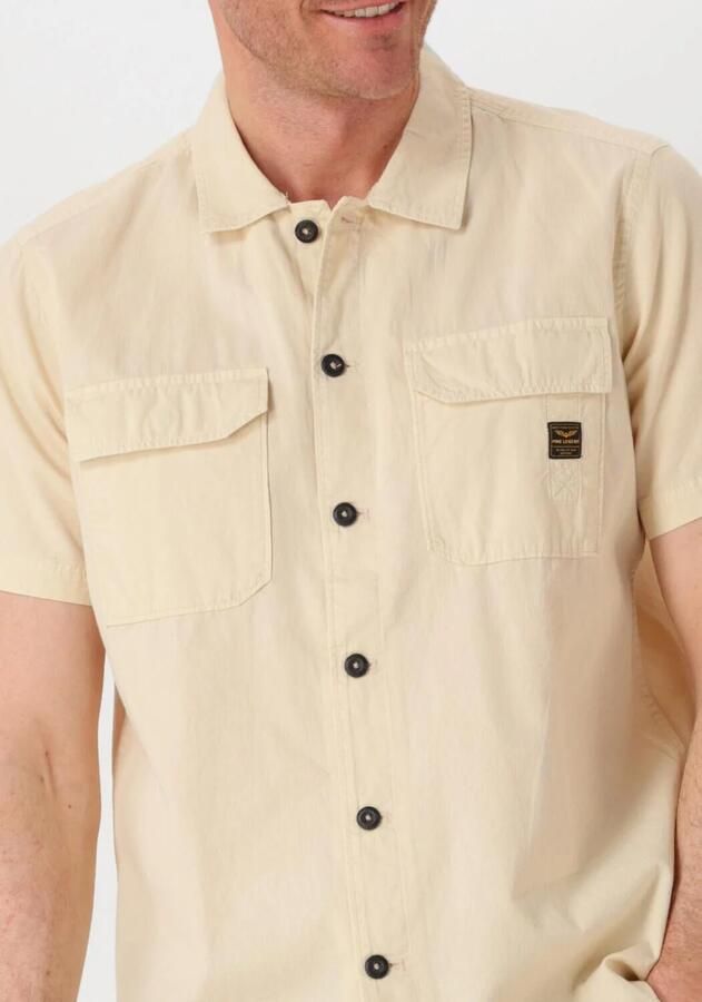 PME LEGEND Heren Overhemden Short Sleeve Shirt Ctn Bedford Beige