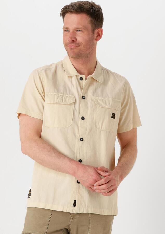 PME LEGEND Heren Overhemden Short Sleeve Shirt Ctn Bedford Beige - Foto 4