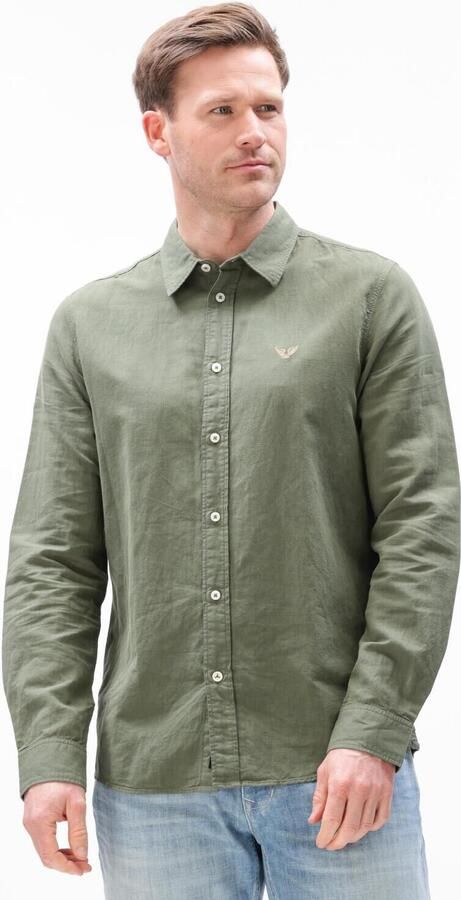 PME LEGEND Heren Overhemden Skynight Ctn Linen Owen Gd Khaki