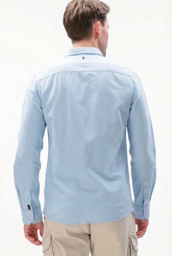 PME LEGEND Heren Overhemden Skynight Ctn Linen Owen Gd Lichtblauw - Foto 3