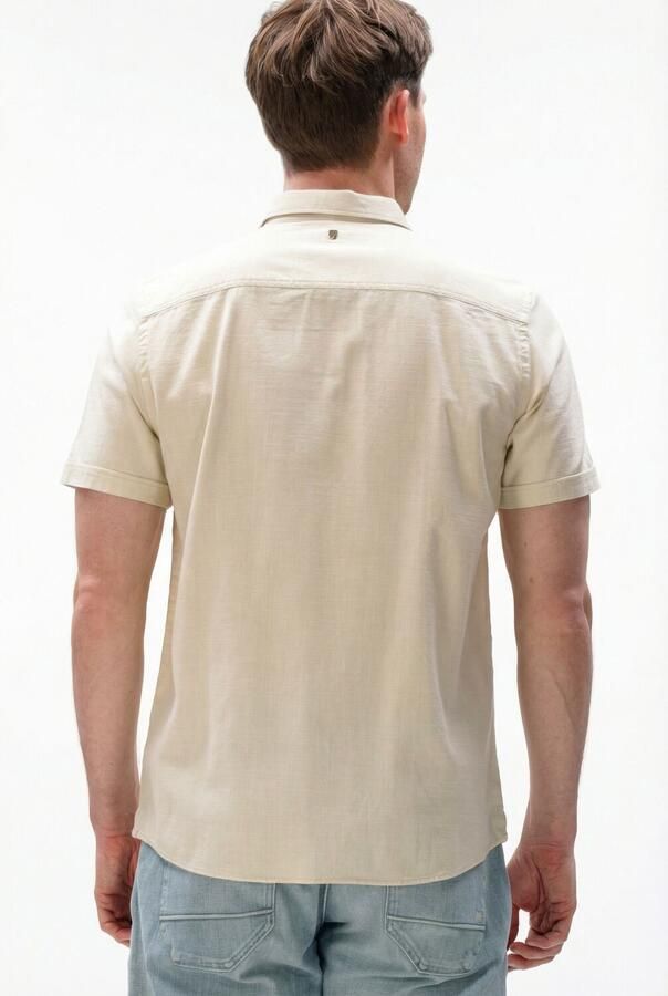 PME LEGEND Heren Overhemden Wrenchmen S s Cotton Slub Cargo Ecru - Foto 3