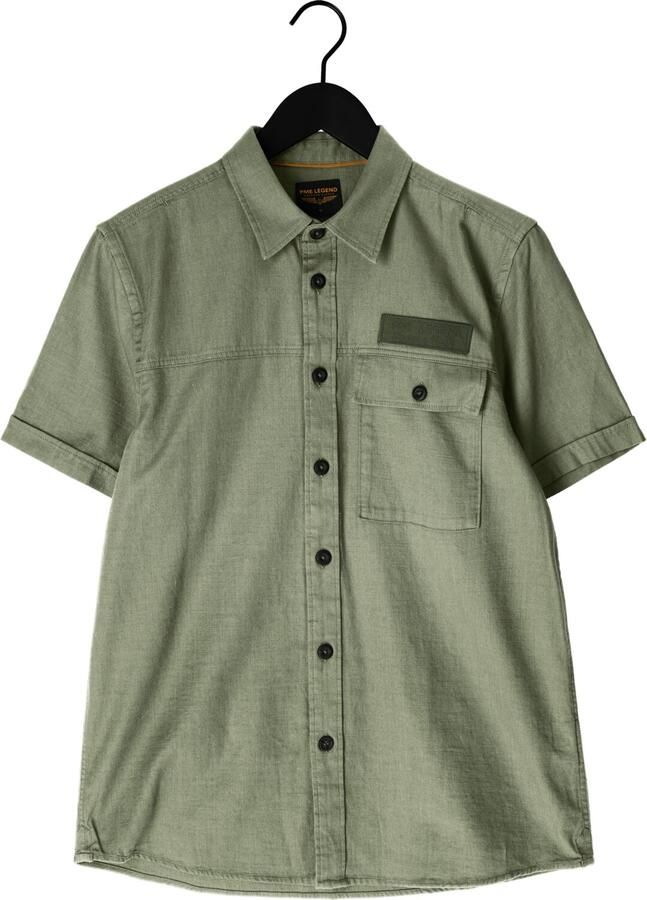 PME LEGEND Heren Overhemden Wrenchmen S s Cotton Slub Cargo Olijf - Foto 2