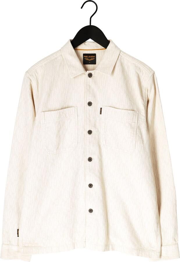 PME LEGEND Heren Overshirts The Pete Structure Dobby Creme - Foto 3