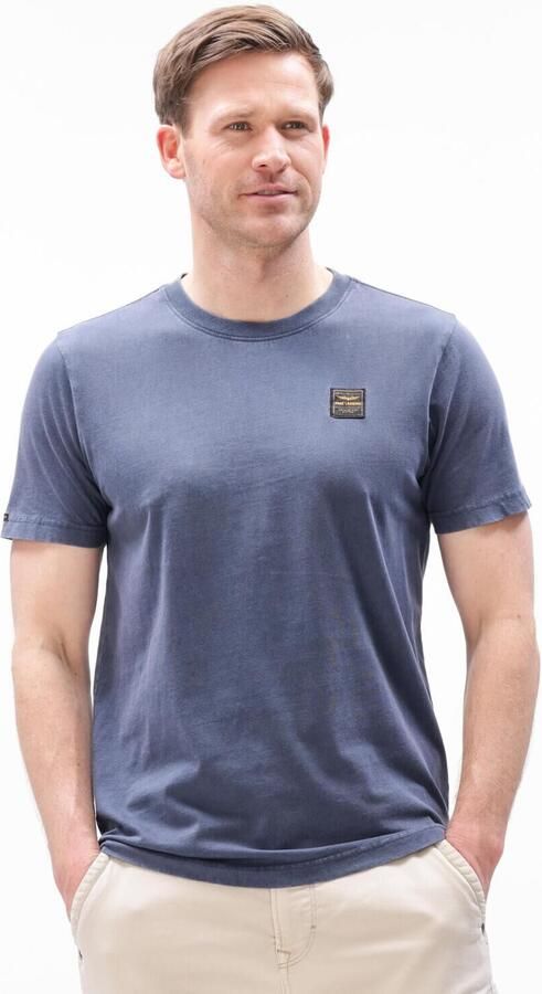 PME LEGEND Heren Polo's & T-shirts Acid Wash + Garment Dye Blauw