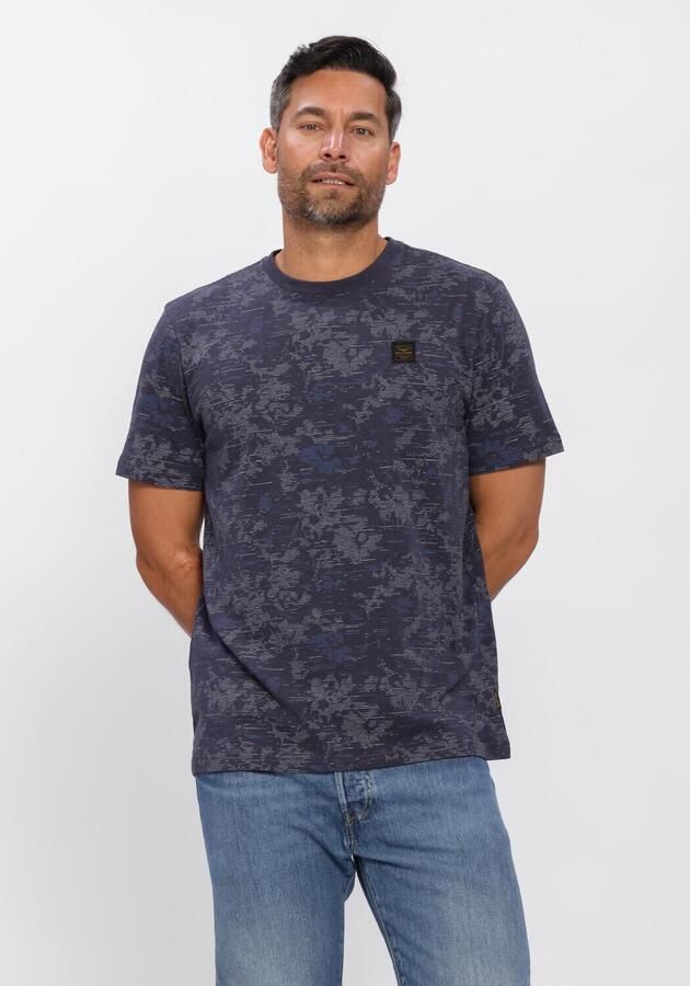 PME LEGEND Heren Polo's & T-shirts Aop Cotton Slub Donkerblauw