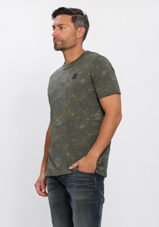 PME LEGEND Heren Polo's & T-shirts Aop Cotton Slub Groen