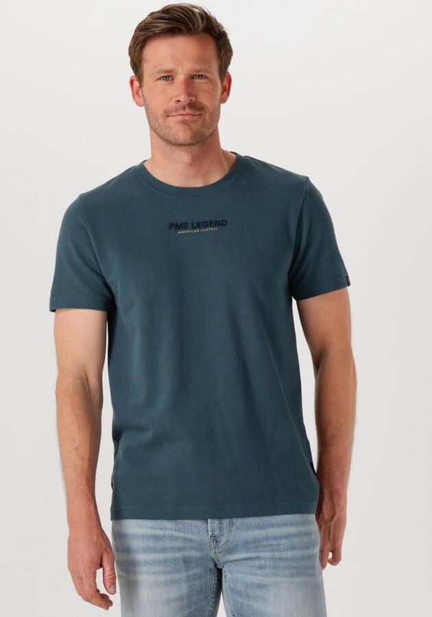 PME LEGEND Heren Polo's & T-shirts Flat Waffle Jersey Blauw - Foto 4