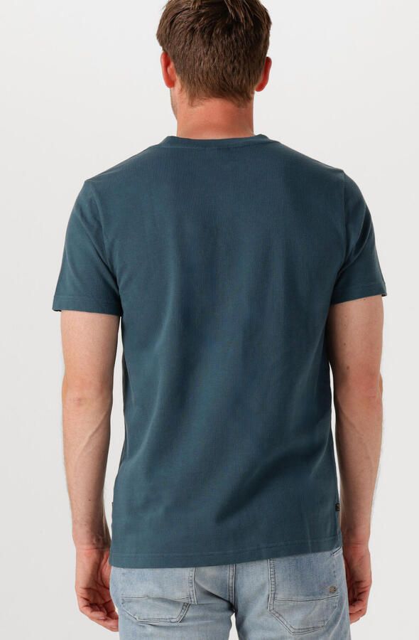 PME LEGEND Heren Polo's & T-shirts Flat Waffle Jersey Blauw - Foto 3