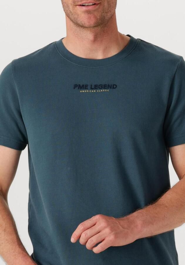 PME LEGEND Heren Polo's & T-shirts Flat Waffle Jersey Blauw - Foto 2