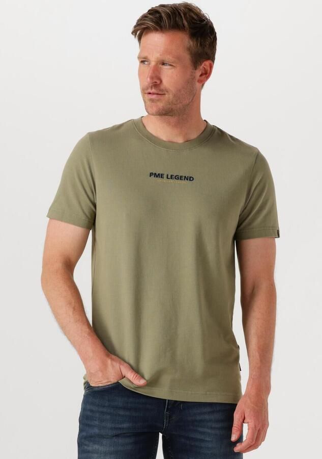 PME LEGEND Heren Polo's & T-shirts Flat Waffle Jersey Khaki - Foto 4