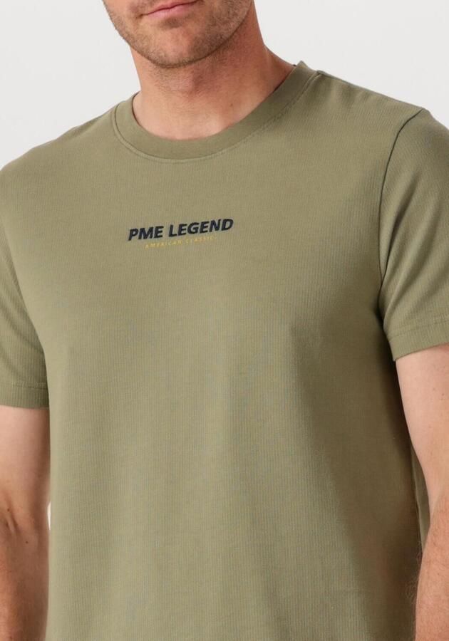 PME LEGEND Heren Polo's & T-shirts Flat Waffle Jersey Khaki - Foto 2