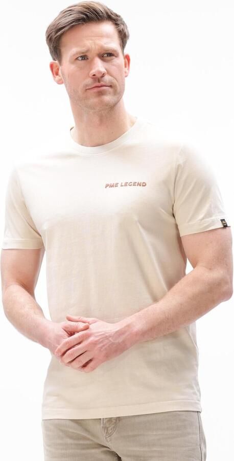 PME LEGEND Heren Polo's & T-shirts Gd Spray Single Jersey Beige