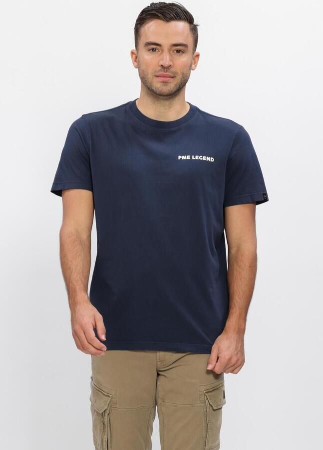 PME LEGEND Heren Polo's & T-shirts Gd Spray Single Jersey Donkerblauw