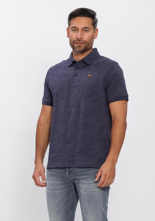 PME LEGEND Heren Polo's & T-shirts Jacquard Jersey Donkerblauw