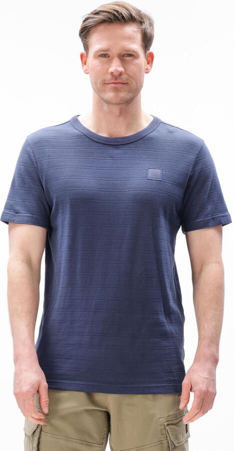 PME LEGEND Heren Polo's & T-shirts Jacquard Striped Donkerblauw