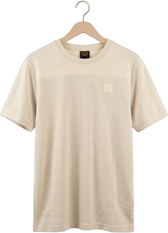PME LEGEND Heren Polo's & T-shirts Jacquard Striped Ecru - Foto 2