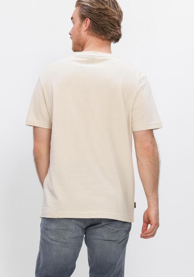 PME LEGEND Heren Polo's & T-shirts Jacquard Striped Ecru - Foto 3