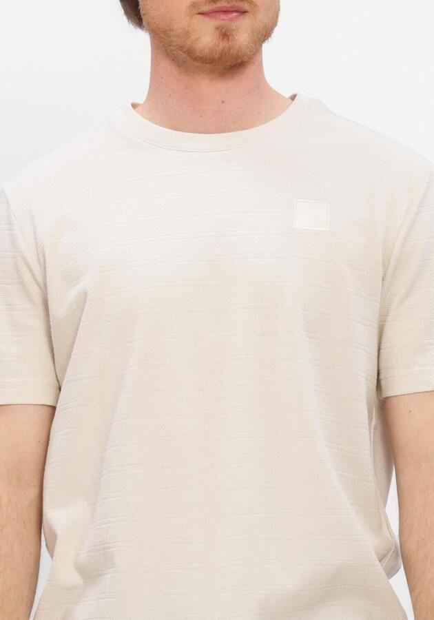 PME LEGEND Heren Polo's & T-shirts Jacquard Striped Ecru - Foto 4