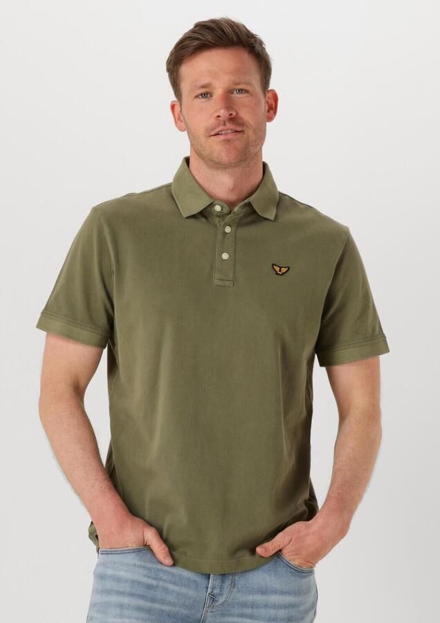 PME LEGEND Heren Polo's & T-shirts Pique Garment Dye Olijf - Foto 4