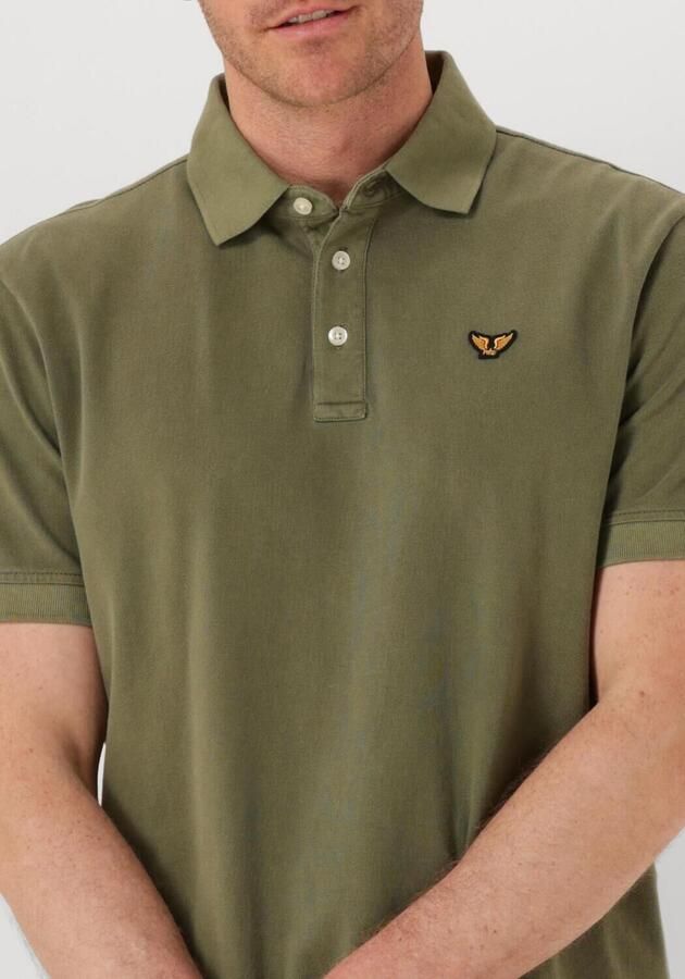 PME LEGEND Heren Polo's & T-shirts Pique Garment Dye Olijf - Foto 3