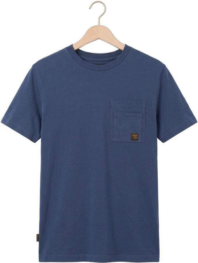 PME LEGEND Heren Polo's & T-shirts Play Heavy Jersey Pocket Blauw - Foto 2