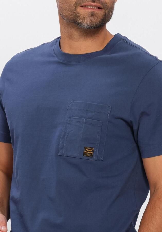 PME LEGEND Heren Polo's & T-shirts Play Heavy Jersey Pocket Blauw - Foto 4