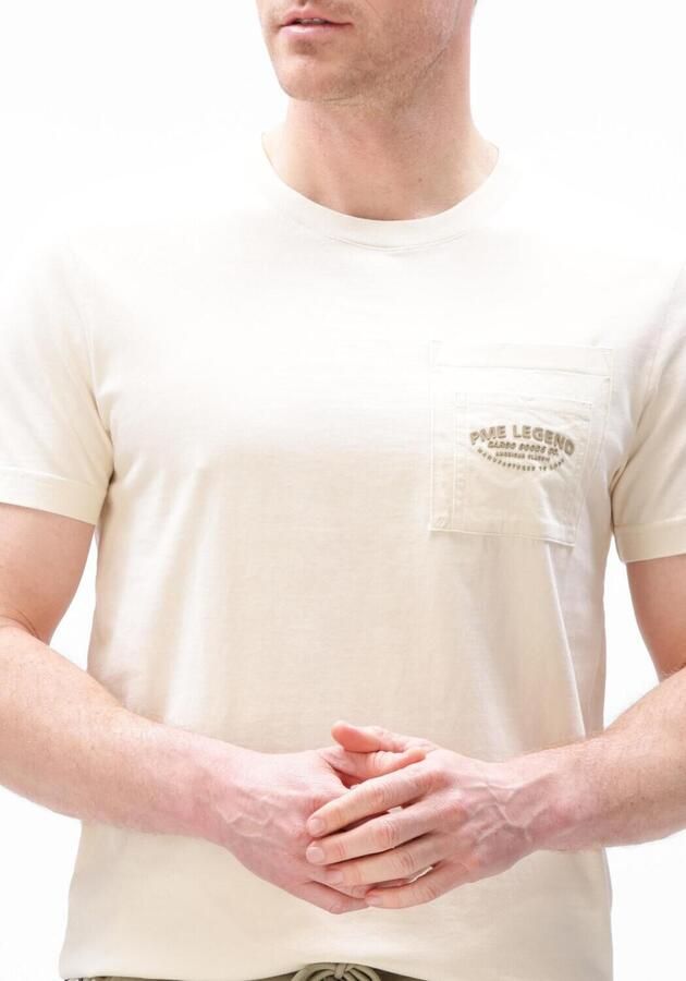 PME LEGEND Heren Polo's & T-shirts Play Heavy Jersey Pocket Creme - Foto 2