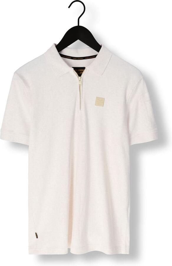 PME LEGEND Heren Polo's & T-shirts Short Sleeve Polo Interlock Melange Zip Beige - Foto 2
