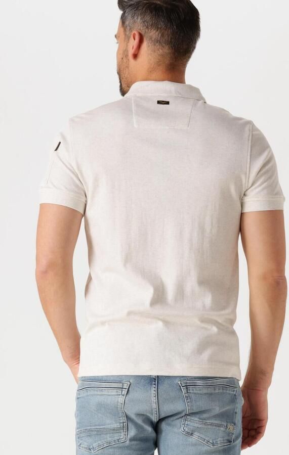 PME LEGEND Heren Polo's & T-shirts Short Sleeve Polo Interlock Melange Zip Beige - Foto 3