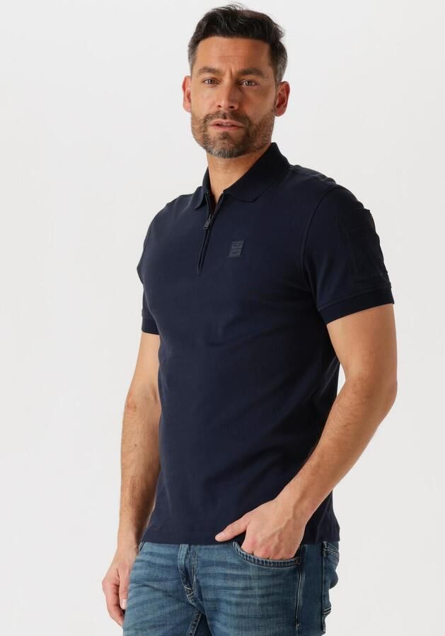PME LEGEND Heren Polo's & T-shirts Short Sleeve Polo Interlock Melange Zip Blauw - Foto 4