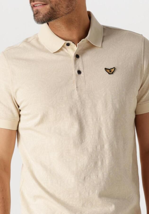 PME LEGEND Heren Polo's & T-shirts Short Sleeve Polo Jacquard Jersey Beige
