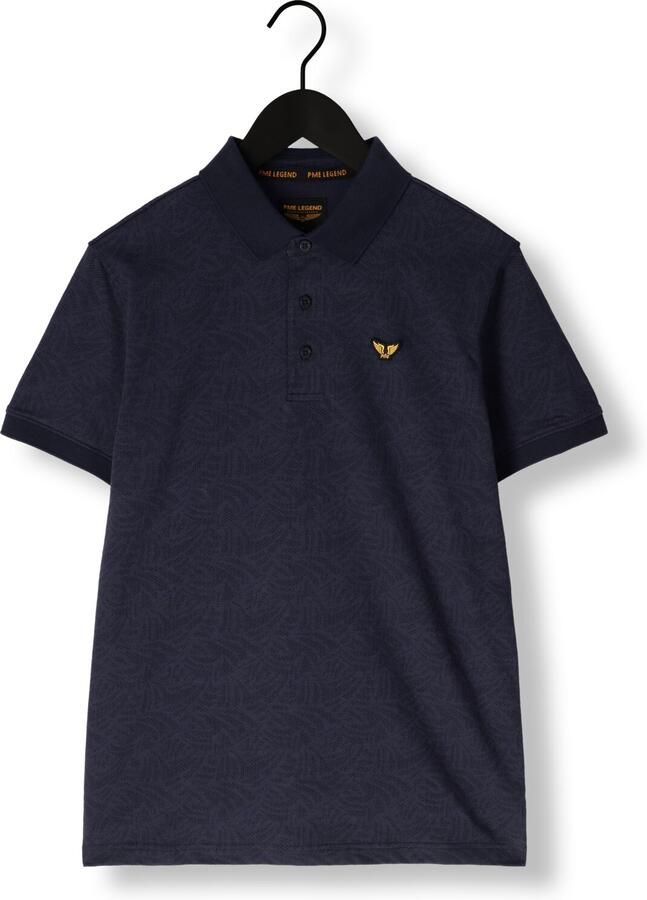 PME LEGEND Heren Polo's & T-shirts Short Sleeve Polo Jacquard Jersey Blauw