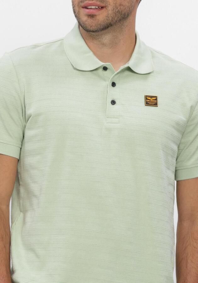 PME LEGEND Heren Polo's & T-shirts Short Sleeve Polo Jacquard Jersey Stripe Mint - Foto 4