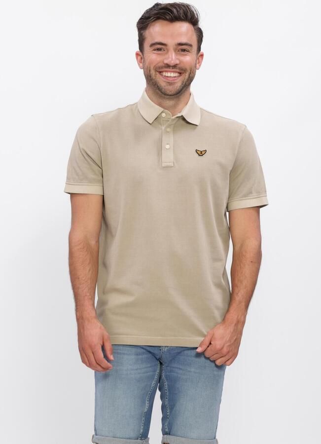 PME LEGEND Heren Polo's & T-shirts Short Sleeve Polo Pique Garment Dyed Tailwing Beige
