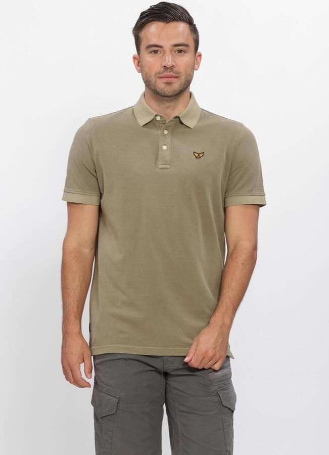 PME LEGEND Heren Polo's & T-shirts Short Sleeve Polo Pique Garment Dyed Tailwing Khaki