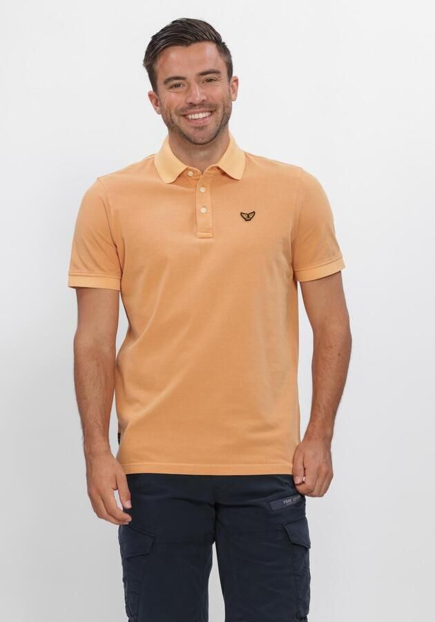 PME LEGEND Heren Polo's & T-shirts Short Sleeve Polo Pique Garment Dyed Tailwing Oranje