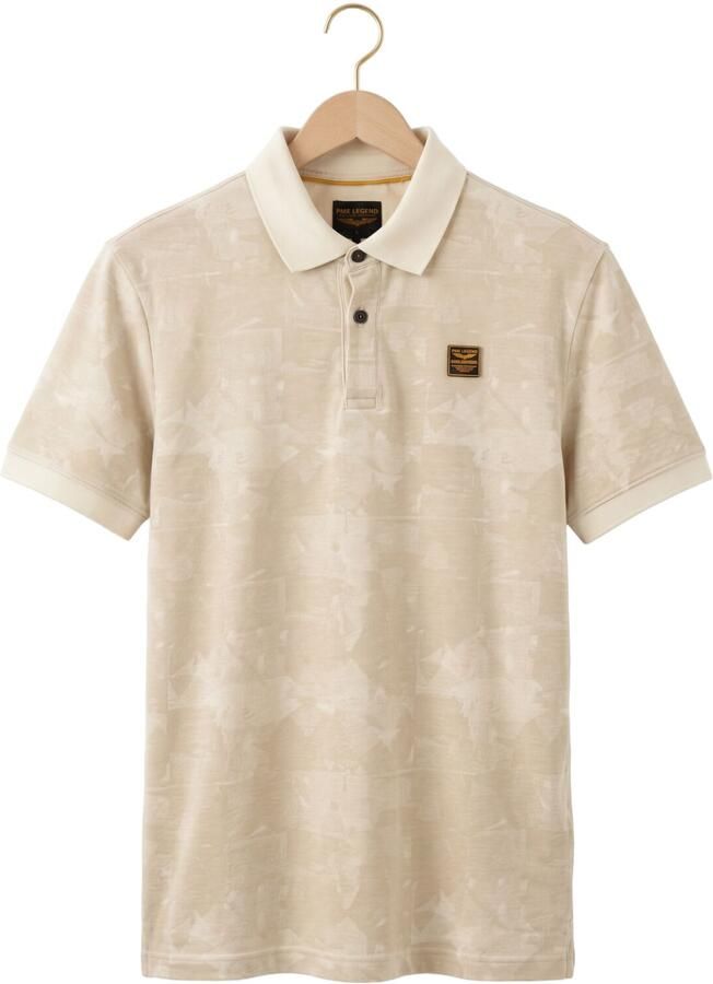 PME LEGEND Heren Polo's & T-shirts Short Sleeve Polo Printed Two Tone Pique Beige - Foto 2