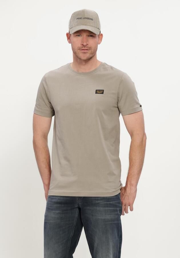 PME LEGEND Heren Polo's & T-shirts Short Sleeve R-neck American Classic Zand