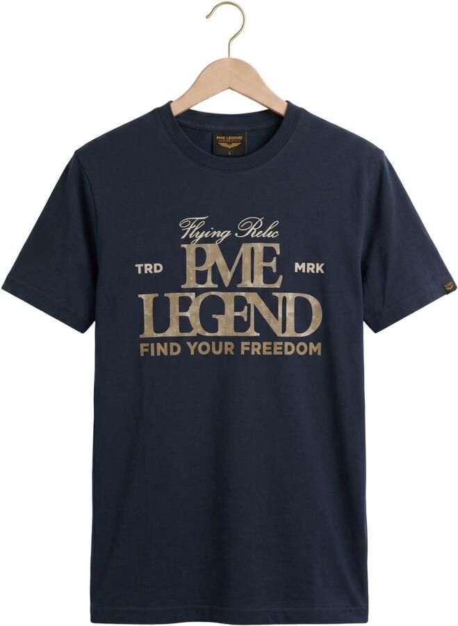 PME LEGEND Heren Polo's & T-shirts Short Sleeve R-neck Big Art Package Donkerblauw - Foto 2