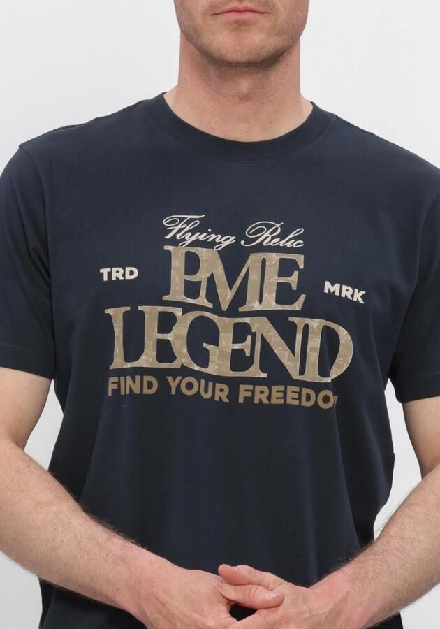 PME LEGEND Heren Polo's & T-shirts Short Sleeve R-neck Big Art Package Donkerblauw - Foto 4