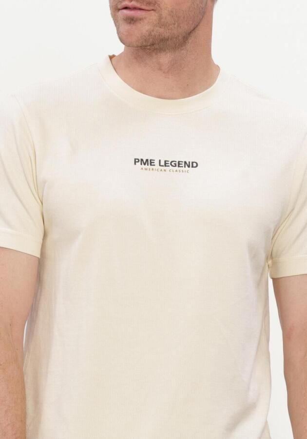 PME LEGEND Heren Polo's & T-shirts Short Sleeve R-neck Flat Waffle Jersey Ecru - Foto 4