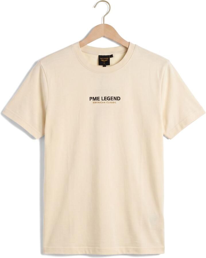 PME LEGEND Heren Polo's & T-shirts Short Sleeve R-neck Flat Waffle Jersey Ecru - Foto 2
